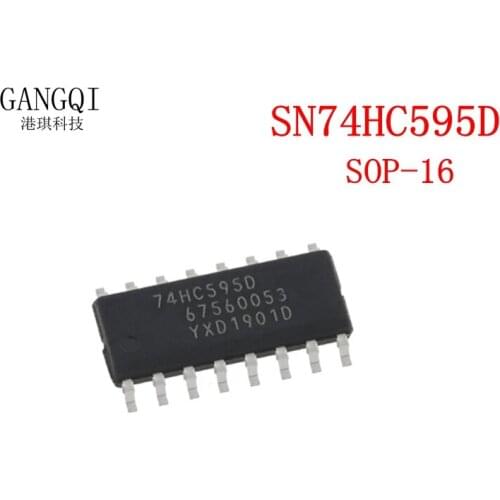 10PCS 74HC595 SOP16 74HC595D SOP SN74HC595D SOP-16 SMD new IC