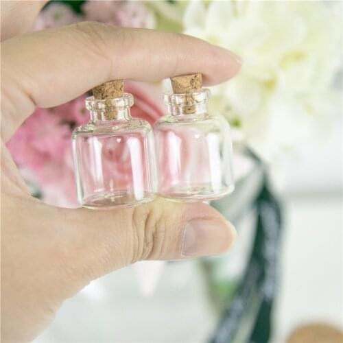 100 units 4ml Mini Transparent Glass Cork Bottles Glass Vials Jars Empty Storage Wishing Bottles Decorative Diy Wholesale