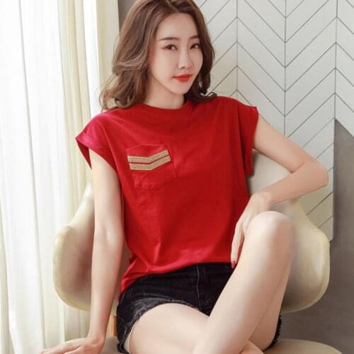 2021 Summer Tops Plus Size 4XL Tshirt T-Shirt Casual Tee Shirt Femme Korean Cotton Short Sleeve Pockets T Shirt Women Clothes
