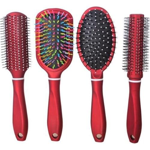 4Pcs Hair Brushes for Women-Hair Comb Set for Great on Wet or Dry Hair Rainbow Pin Bangs Curly Hair Comb