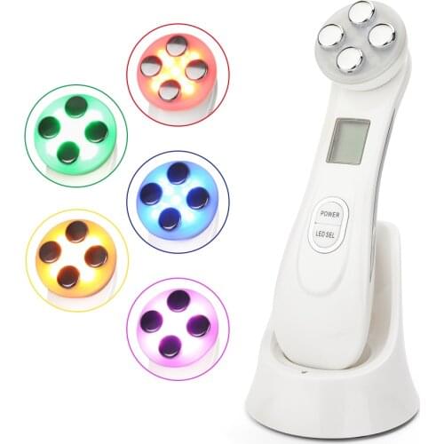 5 In 1 Beauty Machine RF&EMS Facial LED Photon Mesotherapy Electroporation Facial Beauty Apparatus For Skin Care Tightening Tool