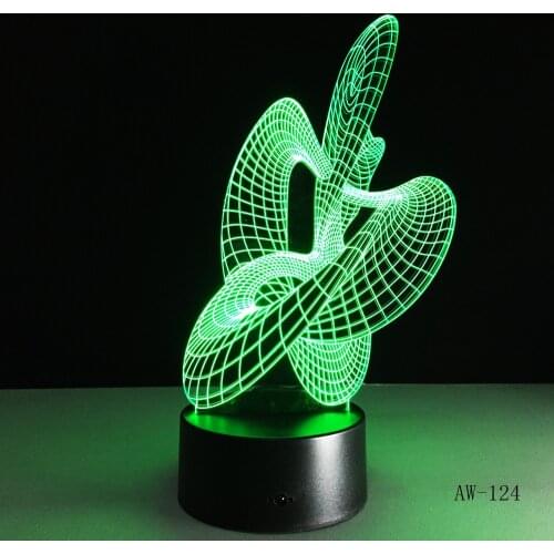 3D Led Lamp Abstract With 7 Color Changing Mood Table Night Light For Home Decor Baby Room Sleep Cute Gift Toy 124