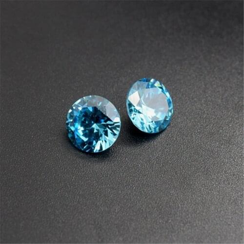 Aquamarine Round Faceted Gemstone Brilliant Cut Aquamarine Gem Multiple Sizes to Choose GA38