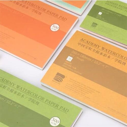 Baohong acuarelas Book 100% cotton Watercolor Paper painting book medium /fine grain16k/8K/4K student Livro de aquarela