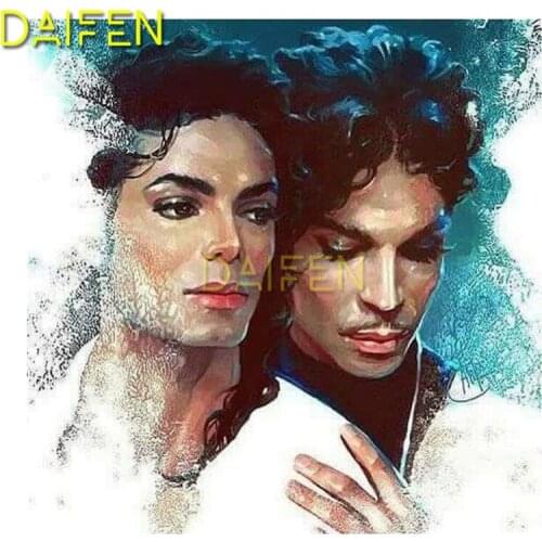 Full Square Diamond embroidery Michael Jackson and Prince Rogers Nelson a.k.a. Prince 3D Cross stitch Full Round Diamond mosaic