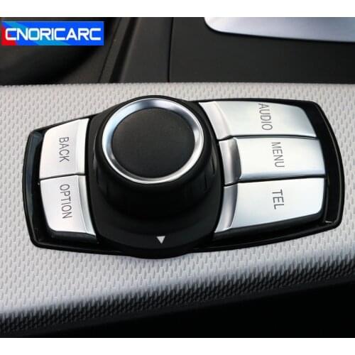 Car Console Multimedia Driver Buttons Decorative Cover Trim Sequins For BMW 1/2 series F20 F21 F45 X1 F48 Interior Accessories
