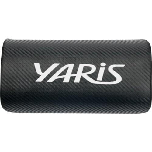 Car neck pillows both side pu leather single headrest case for Toyota yaris 2004 2008 2018 accessories car styling