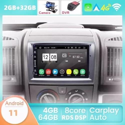 Car Mulitmedia DVD Player For FIAT Ducato 2006-2017 CITROEN Jumper PEUGEOT Boxer Radio BT Mirror Link Map WIFI 4GB+64GB Carplay