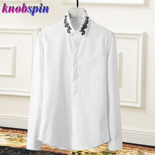 Brand Business Male Dress Shirt Long sleeve Slim Casual Fall shirts men high quality Cotton Chemise homme Plus size M-4XL Camisa