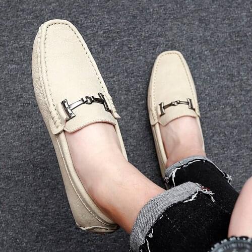 Brand Mens Shoes Genuine Leather Loafers Men Casual Slip on Flats Men Moccasins Luxury Design Driving Shoes Male Summer Big Size