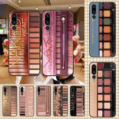 Naked Palette Eye shadow box Phone case For Huawei P Mate P10 P20 P30 P40 10 20 Smart Z Pro Lite 2019 black luxury back pretty