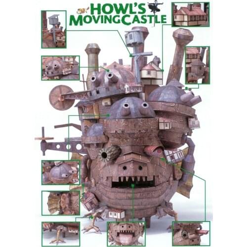 Howls Moving Castle Animation Action Figure Miyazaki Hayao Animation DIY gift 3D Paper model