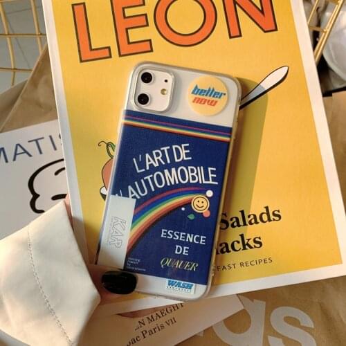 INS Hot Cute Cartoon Rainbow Letter Phone Case For iPhone 11 Pro Max X Xs XR Xsmax 7 8 6 6S Puls Cases Clear TPU Soft Cover