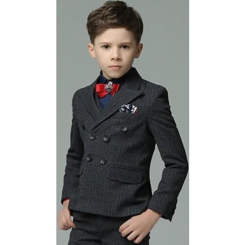 Boys Suits For Weddings Pageant Dress Formal Woolen School Uniform Festival Costume Blazer Enfant Garcon Mariage