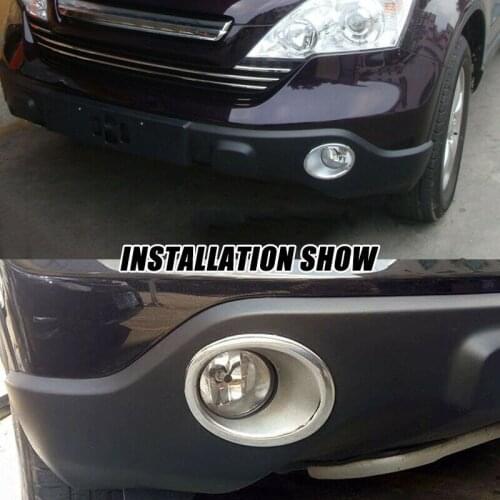 Car Fog Lamp Cover Chrome Parts Set Styling For Honda CRV CR-V 2007 2008 2009
