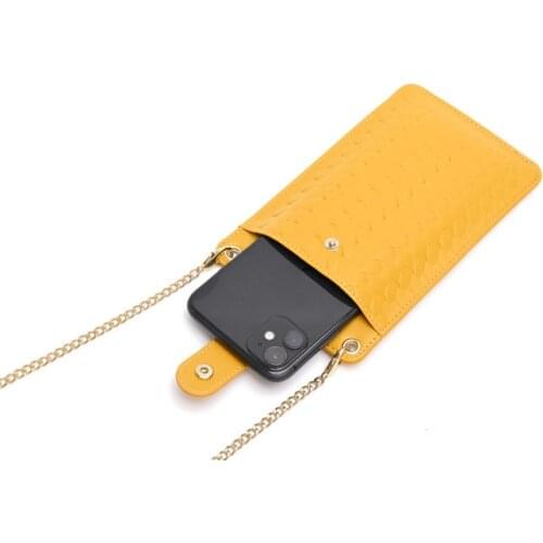 Womens mini mobile phone bag PU leather shoulder bag diagonal coin purse handbag girl small bag simple mobile phone bag