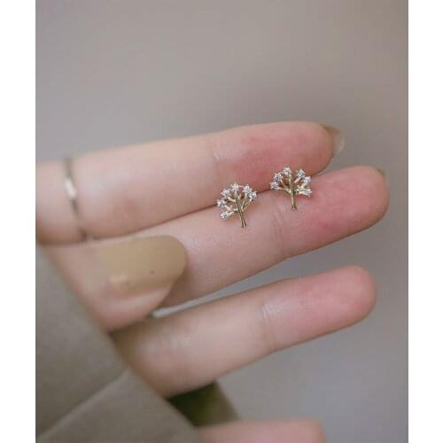 Miuoxion Retro Exquisite Zircon Tree Earrings Personality Fashion Jewelry For Women Feature Namour Charm Gift All Seasons