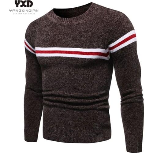 New Brand Mens clothes Man Sweater Pullover Men Clothing Mans Sweaters Jumper Men Fashion Striped Warm Knitted Sweater Pullovers