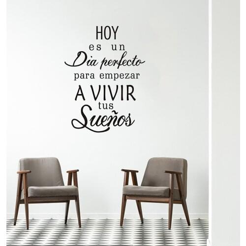 Spanish Quote Wall Decal Spanish Love Wall Sticker For Living room Bedroom Home Art Decor Vinyl Mural ru4084