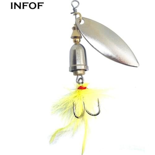 INFOF 5pcs/10pcs Spoon Bait Spinnerbait Metal Fishing Lure 6cm/7.5g Spinning Spoons Trout Spinner Baits Sea Fishing Tackle