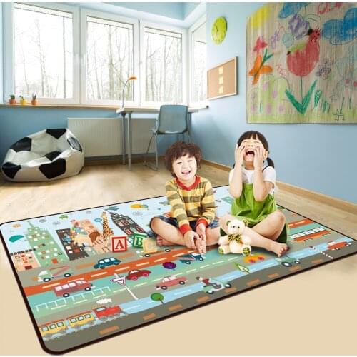 New Nordic Style Child Cartoon Carpets for Living room baby Bedroom Play Crawl Mat Kids Room Area Rugs Road Infant Adventure Rug
