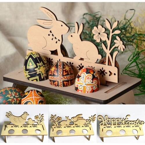 Easter Egg Storage Rack Holder Rabbit Hen Happy Easter Decorations for Home Easter Egg Organizer for Home Shop Windows Ornament