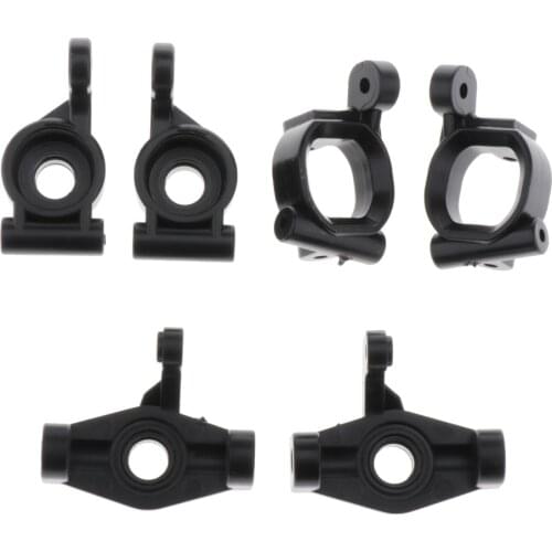 6pcs RC 1:14 Plastic Hub Carrier Upgrade Parts Black for WLtoys 144001 Car