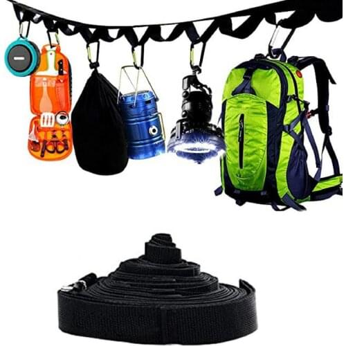 Outdoor Camping Tent Rope Camping Hanging Rope Portable Tent Lanyard Adjustable Strap Clothesline Camping Supplies