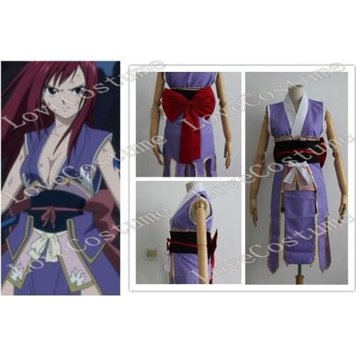 Fairy Tail Erza Scarlet Simple version Cosplay Costume Tailor made