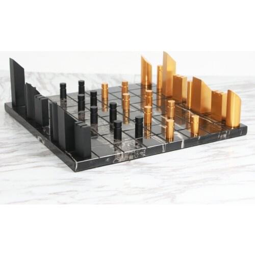 Modern light luxury classical creative chessboard decoration clubhouse villa hall living room model room soft decorations