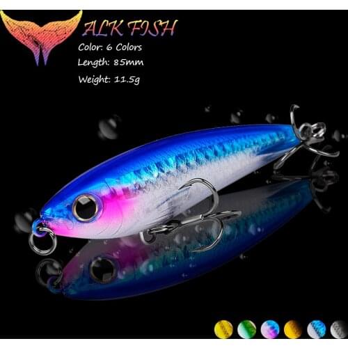 WALK FISH 1PCS 11.5g/85mm Pencil Fishing Lure Simulation Fake Fishing Baits Sinking Wobblers Bass Pike Pesca Fishing Tackle