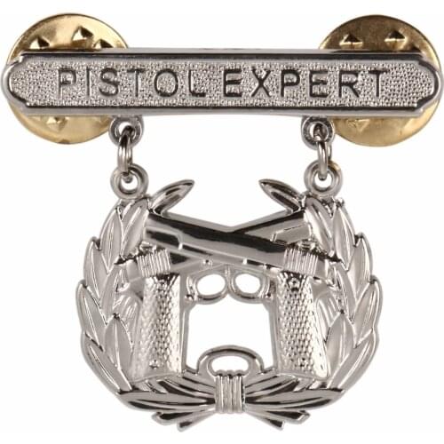 US MARINE PISTOL QUALIFICATION EXPERT SHOOTING BADGE