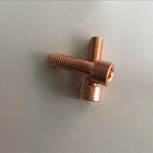 1pcs M10 M12 M16 M20 allen screw red copper hexagon socket screws purple braze cup heads cylindrical bolts
