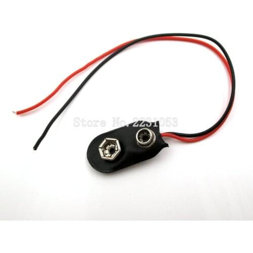 10PCS/LOT 9V Battery Snap-on Connector 9v Battery Clip For Arduino With Wire Holder Cable Leads Cord