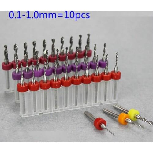 10pcs PCB drill bit micro drill bit steel carved amber beeswax hand twist drill 0.1-1.0mm