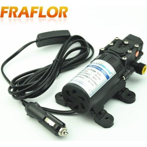 High Pressure 12V Self-priming Diaphragm Pump Electric Car Washer Water Pump Washing Machine Motor Pump With Cable And Connector