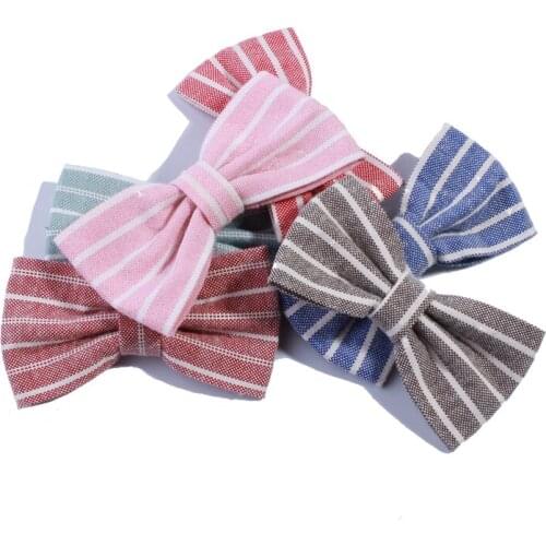 120PCS 7CM High Quality Fashion Hemp Hair Bows For Girls Head Wear Party Boutique For Hair Clip Women Hairpins