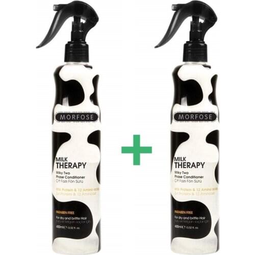 2 X Morfose Pro Milk Shake Therapy Milky Two Phase Conditioner 13.52 oz / 400ml
