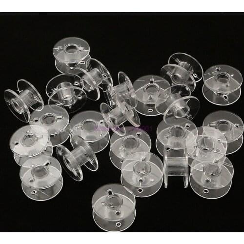 200bag Transparent Sewing Machine Spools Home Plastic Empty Spool Bobbins Sewing Tool Accessories Universal Threads