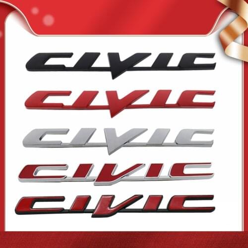 3D Premium Civic for Civic Mugen Accord Odyssey Fit JAZZ CRV Hood Fender trunk Rear Bonnet Nameplate Decal Emblem Badge Sticker