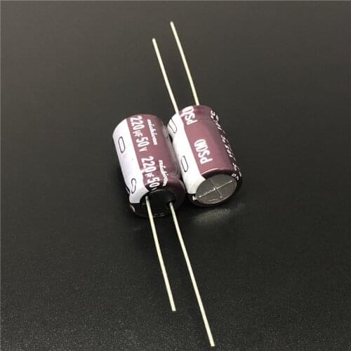 5pcs/50pcs 220uF 50V NICHICON PS Series 10x16mm Low Impedance 50V220uF Aluminum Electrolytic capacitor