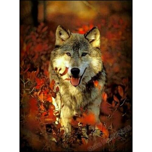 Diamond Embroidery 5d Painting Landscape and Animal Wolf Full Square Drill Rhinestone Mosaic Diamant Painting Cross Stitch Tools