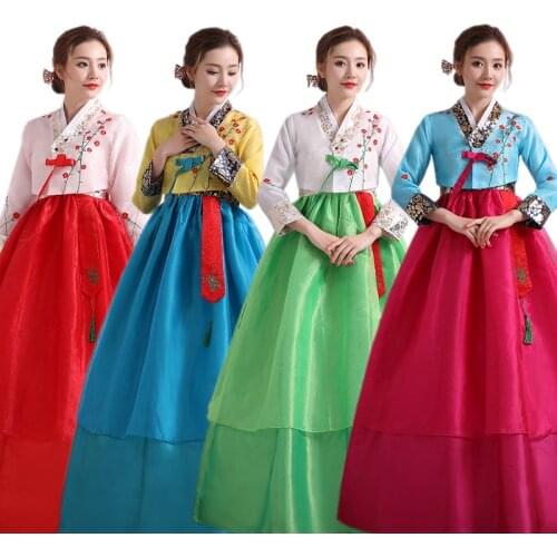 Asian National Dance Costume Hanbok Dress Traditional Wedding Korean Hanbok for Women Stage Cosplay Performance Clothing