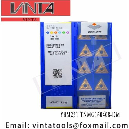 Free shipping high quality 10pcs/lots YBM251 YBC251 YBC152 YBC252 YBG202 TNMG160408-DM cnc carbide turning inserts