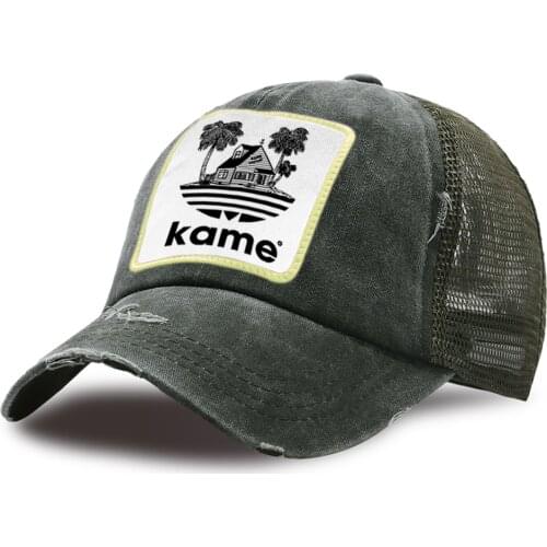 Anime Mesh Baseball Caps Breathable Kame Japan Anime Cap Summer New Outdoor Snapback Hat Retro Cotton Unisex Trucker Hat