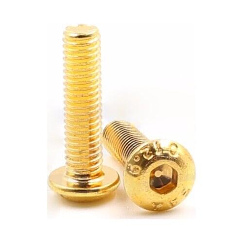 M4 Allen semi-round head screws Titanium Alloy plated Hex Socket screw 6mm-35mm length Screw