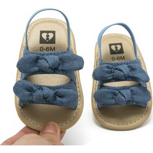 Toddler Baby Soft Sole Bowknot Shoes Crib Prewalker Shoes Summer Infant Baby Shoes 2019 Newborn Girl Sandals