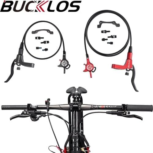 BUCKLOS Mountain Bike Hydraulic Disc Brake Aluminum Alloy Bicycle Oil Disc Brake 800/1500mm Front Rear Cable MTB Part