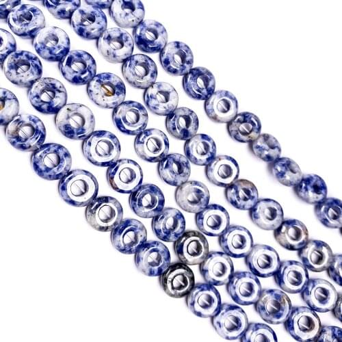 1 Strand 20Pcs 10x4mm Natural Blue Sodalite Large Hole Beads For DIY Jewelry Making Accessories 15.5Inch Exquisite Gift