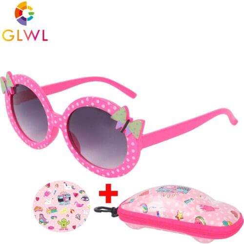Kids Sunglasses Boys Sun Glasses Childrens Sunglass Baby Eyeglasses With Car Case Eyewear For Girls